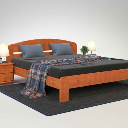 SEO. Anika Kieferbett aus Massivholz | 100% Bio-Bett aus Kiefernholz in Naturholz - 90 x 200 cm Linkreich