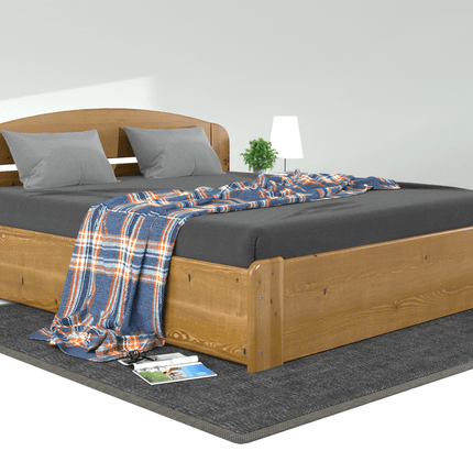 SEO. Anika Kieferbett mit Bettkasten | 100% Bio-Massivholz Bett inkl. Lattenrost - 90 x 200 cm Linkreich