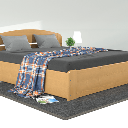 SEO. Anika Kieferbett mit Bettkasten | 100% Bio-Massivholz Bett inkl. Lattenrost - 90 x 200 cm Linkreich