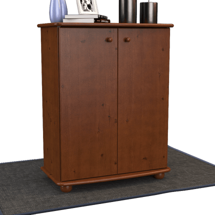 SEO. Anika Kommode 110er Bio Kiefer Massivholz | 2-Türig Sideboard mit Regalfächern | Anrichte aus 100% Massivholz - Kolonial Linkreich