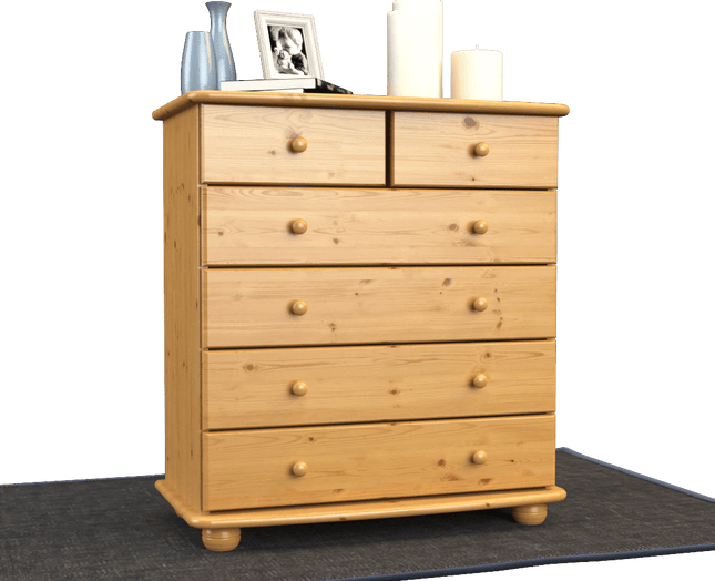 SEO. Anika Kommode Sideboard | Anrichte | 6 - Schubladen | 100% Bio Kiefer Massivholz - Natur Linkreich