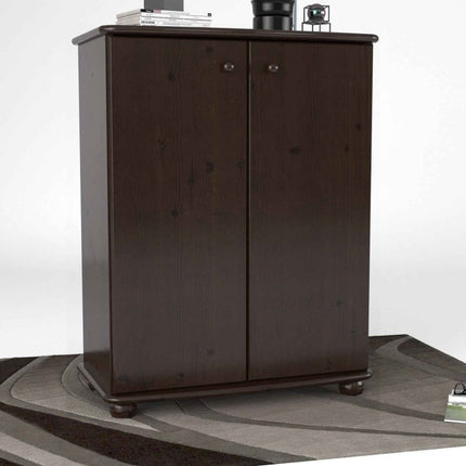 SEO. Anika Kommode Sideboard Bio Kiefer | 2-türig mit Kleiderstange | Nachhaltige Möbel - Wenge Linkreich