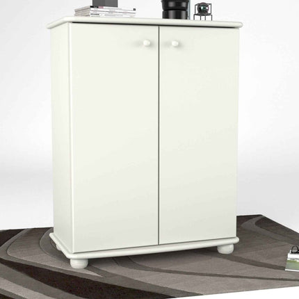 SEO. Anika Kommode Sideboard Bio Kiefer | 2-türig mit Kleiderstange | Nachhaltige Möbel - Schneeweiss Linkreich