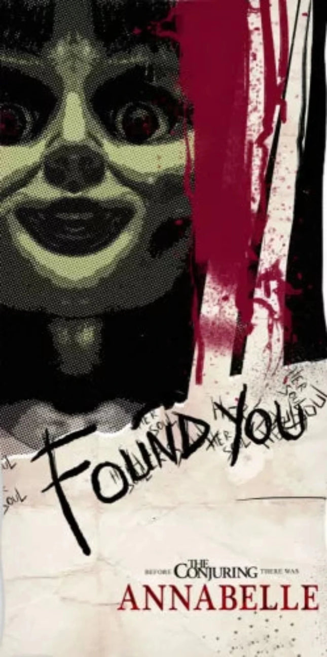 SEO. Annabelle Conjuring Horror Strand Handtuch Badetuch "Found You" 70x140cm - Linkreich