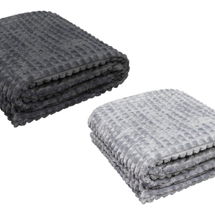 Wohndecke » Kuscheldecke » Decke Flanell in Waffeloptik » Tagesdecke 150x200cm