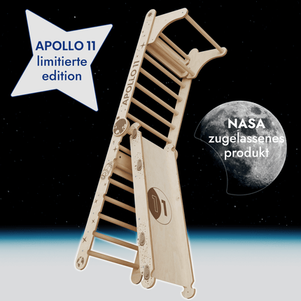 Apollo Schwedische Wand / Kletterleiter für kleine Astronauten + Mondschaukel - Set + Rutschbrett (Swedish wall) kaufen bei Linkreich – Jetzt entdecken!