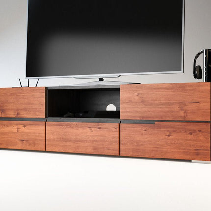 SEO. ARDEA TV - Sideboard/Longboard Massivholz Kommode - Kastanie Linkreich