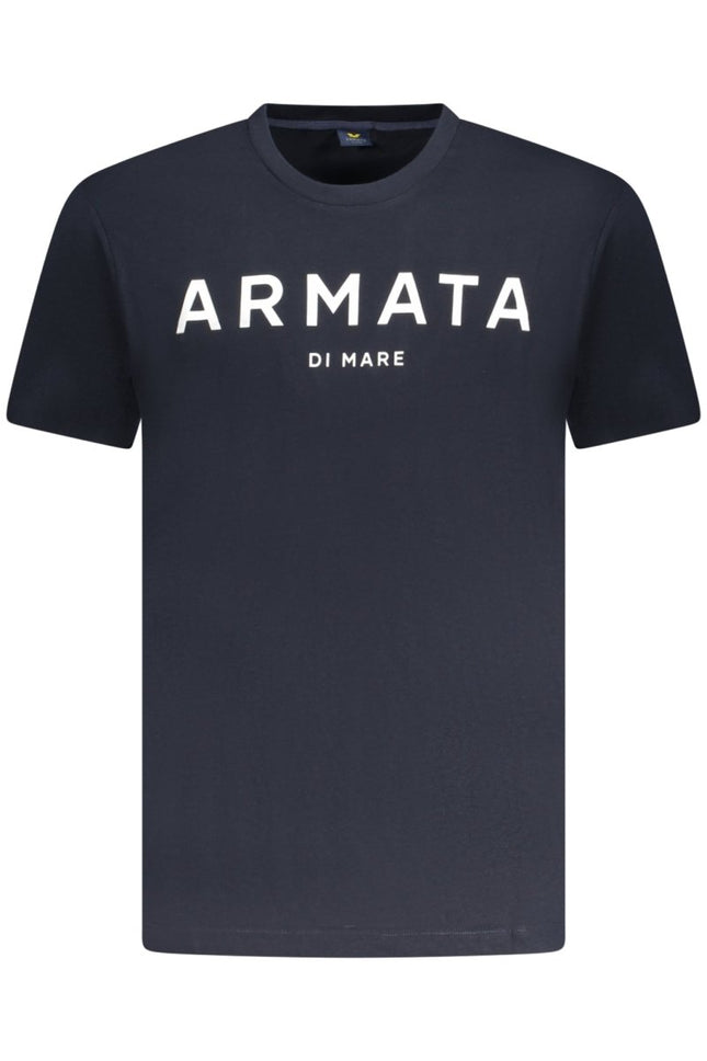 SEO. ARMATA DI MARE Kurzarm T-Shirt Herren Blau – Logo-Print aus Baumwolle - Blau Linkreich
