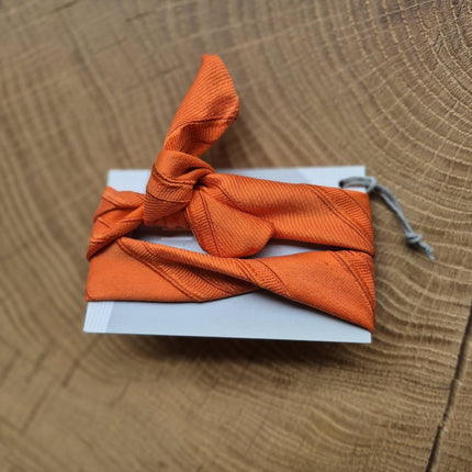 SEO. Armband Seide handgenäht - Orange Linkreich