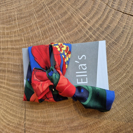 SEO. Armband Seide handgenäht - Rot - Grün - Blau Linkreich