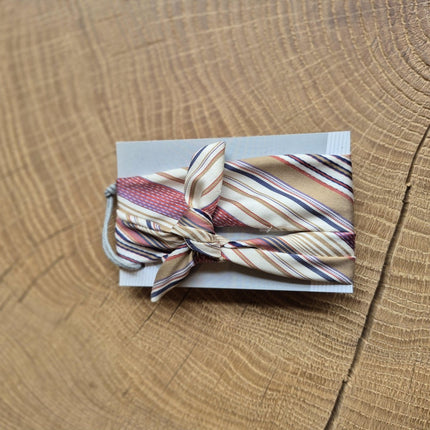 SEO. Armband Seide handgenäht - Beige gestreift Linkreich
