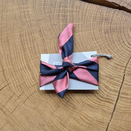 SEO. Armband Seide handgenäht - Blau - Rosa Linkreich