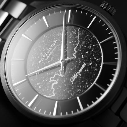 SEO. Armbanduhr Metropolis 42 schwarz - Linkreich