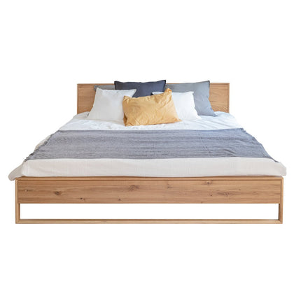 SEO. Arona Massivholz Eichen Bett 140 - 180cm | Eiche geölt - 140 x 200 cm Linkreich