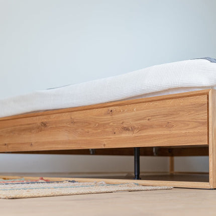 SEO. Arona Massivholz Eichen Bett 140 - 180cm | Eiche geölt - 140 x 200 cm Linkreich