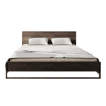 SEO. Arona Massivholz Eichen Bett 140 - 180cm | Räuchereiche - 140 x 200 cm Linkreich