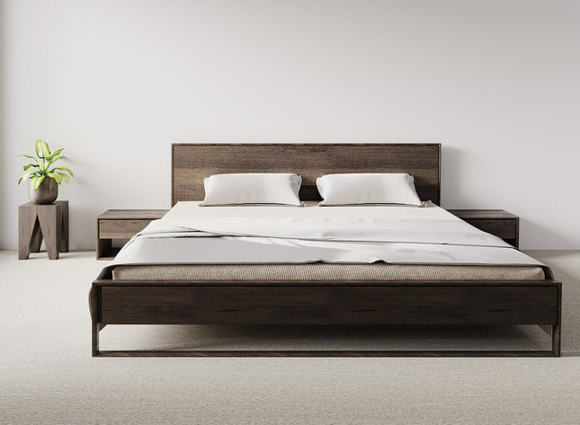 SEO. Arona Massivholz Eichen Bett 140 - 180cm | Räuchereiche - 140 x 200 cm Linkreich