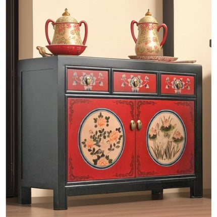 Vintage Asia Chinesische Kommode Sideboard Schrank "RedMagic" - Art. 33082-9