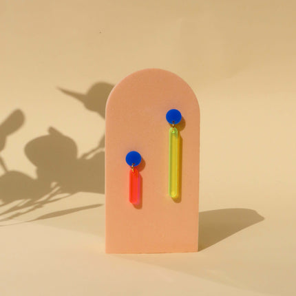 niemalsmehrohne x Kunstmuseum Basel Edition - neon lights Nr.2 - Ohrringe