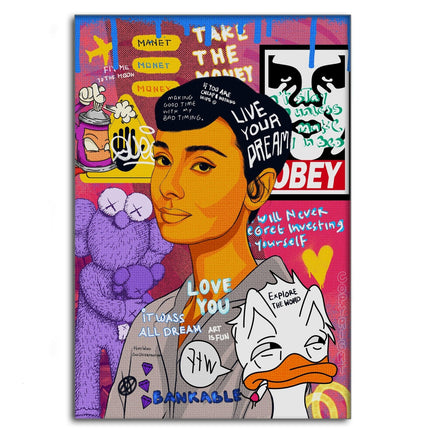 Audrey Hepburn II - Leinwandbild Pop Art (Canvas) kaufen bei Linkreich – Jetzt entdecken!