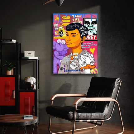 Audrey Hepburn II - Leinwandbild Pop Art (Canvas) kaufen bei Linkreich – Jetzt entdecken!