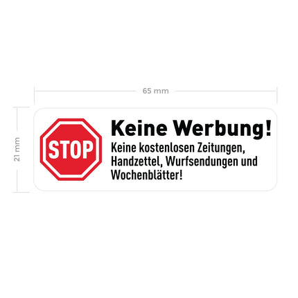 SEO. Aufkleber "Keine Werbung" 10x Stück - Linkreich