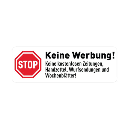 SEO. Aufkleber "Keine Werbung" 10x Stück - Linkreich