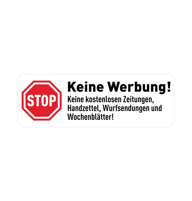 SEO. Aufkleber "Keine Werbung" 10x Stück - Linkreich