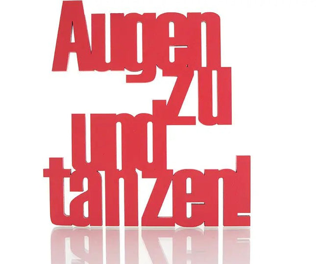 SEO. Augen zu und tanzen Deko Schriftzug - Linkreich