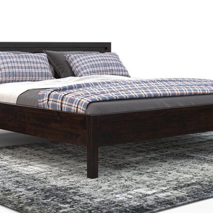 SEO. AURA Massivholzbett - Wenge Linkreich