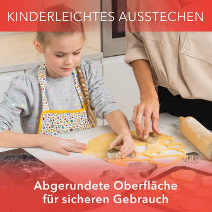 Ausstechformen aus Edelstahl Herzen - 5 Stück (Ausstechformen) kaufen bei Linkreich – Jetzt entdecken!