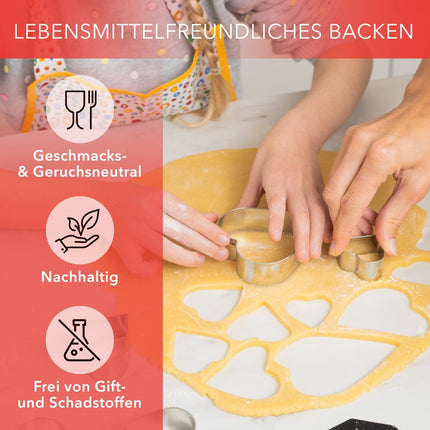 Ausstechformen aus Edelstahl Herzen - 5 Stück (Ausstechformen) kaufen bei Linkreich – Jetzt entdecken!