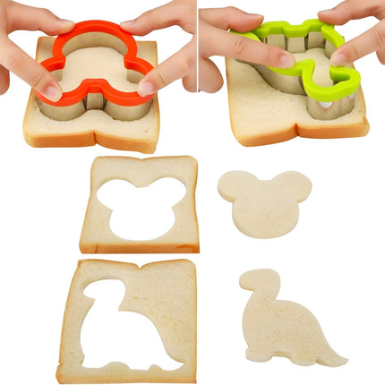 Ausstechformen aus Edelstahl Sandwich Cutter Maus DInosaurier - 2er Set (Ausstechformen) kaufen bei Linkreich – Jetzt entdecken!