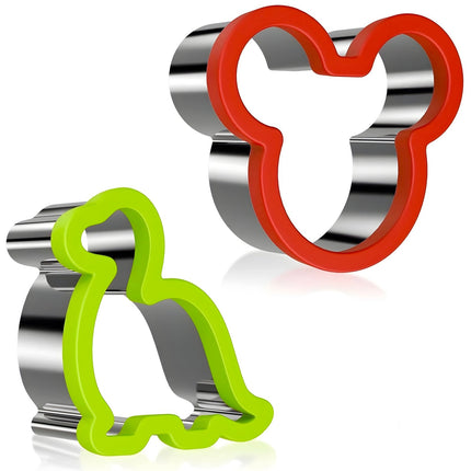 Ausstechformen aus Edelstahl Sandwich Cutter Maus DInosaurier - 2er Set (Ausstechformen) kaufen bei Linkreich – Jetzt entdecken!