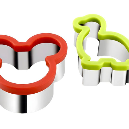 Ausstechformen aus Edelstahl Sandwich Cutter Maus DInosaurier - 2er Set (Ausstechformen) kaufen bei Linkreich – Jetzt entdecken!