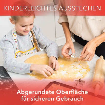 Ausstechformen aus Edelstahl Sterne - 5 Stück (Ausstechformen) kaufen bei Linkreich – Jetzt entdecken!