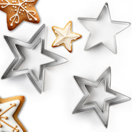 Ausstechformen aus Edelstahl Sterne - 5 Stück (Ausstechformen) kaufen bei Linkreich – Jetzt entdecken!