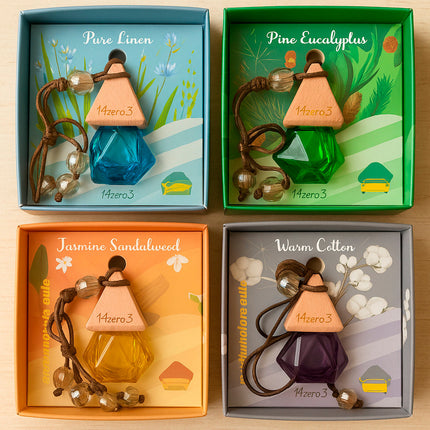 Autolufterfrischer "Juwel" zum aufhängen, mit Holz, 8ml