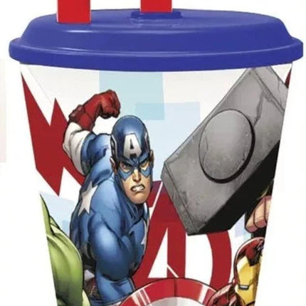 SEO. Avengers Marvel Plastikbecher mit Strohhalm für Kinder - Linkreich