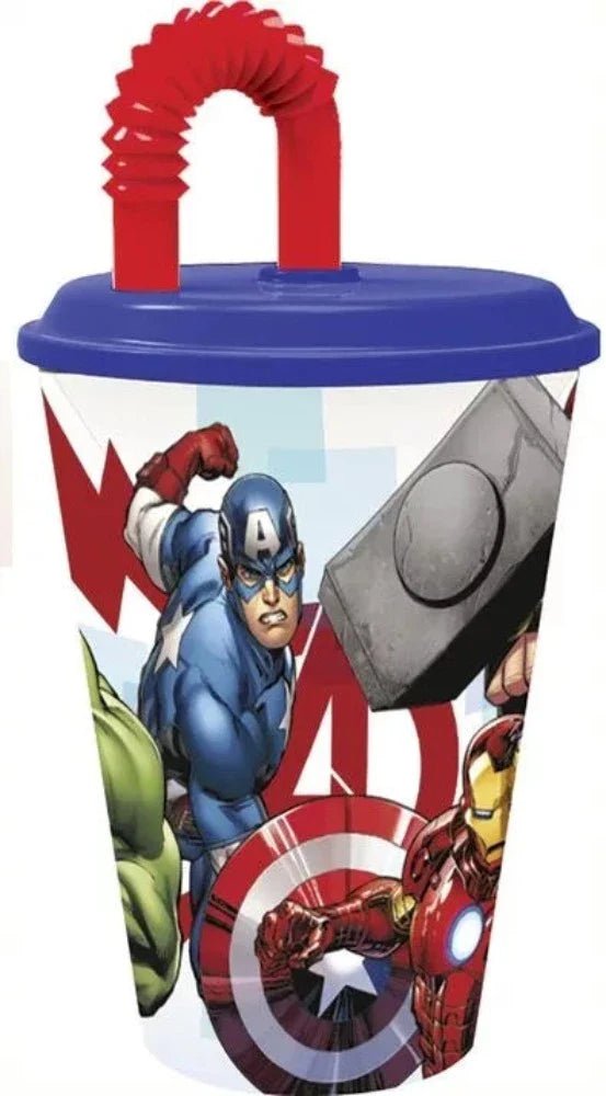 SEO. Avengers Marvel Plastikbecher mit Strohhalm für Kinder - Linkreich