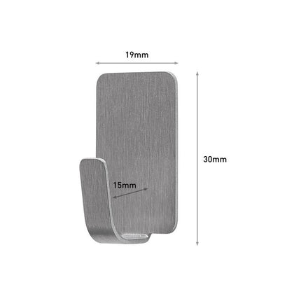 Command™ Edelstahl-Metallhaken Größe S, 17031SS-4ES, 4 Haken, 5 Strips | Packung (1 Stück)