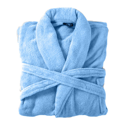 Bademantel flauschig » Saunamantel in Teddy-Plüsch Qualität » leichter/dünner Morgenmantel 100 cm lang » unisex