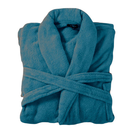 Bademantel flauschig » Saunamantel in Teddy-Plüsch Qualität » leichter/dünner Morgenmantel 100 cm lang » unisex