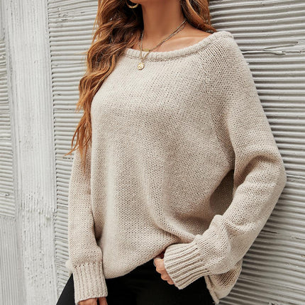 Comfy Jumper Top In Beige
