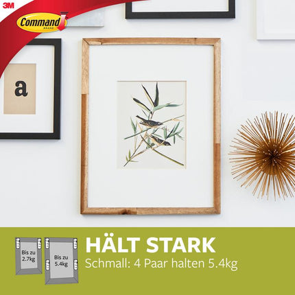 Schmale Command™ Bilder-Montage Strips (M) 17207 | Packung (1 Stück)