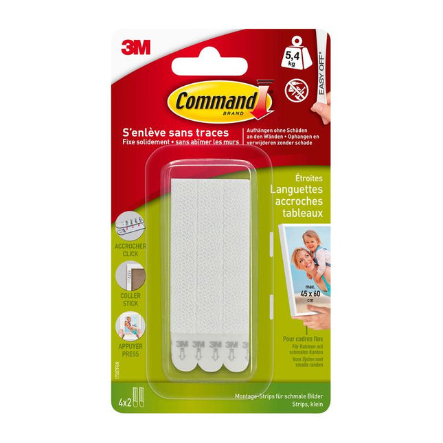 Schmale Command™ Bilder-Montage Strips (M) 17207 | Packung (1 Stück)