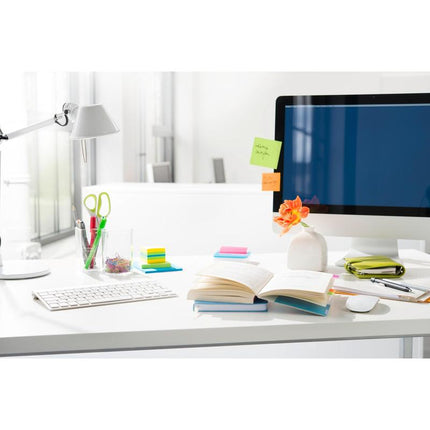 Post-it® Index Haftstreifen, Mini, Verschiedene Farben, 11.9 mm x 43.2 mm, Promotion  + Post-it® Index Pfeile, Blau und Gelb, 11.9 mm x 43.2 mm, 8 Spender + 4 Gratis/Packung | Packung (1 Stück)