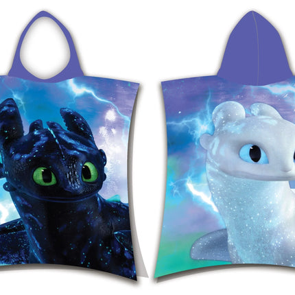 Drachenzähmen leicht gemacht Kinder Poncho weich kuschelig 50 x 110 cm Kuscheldecke