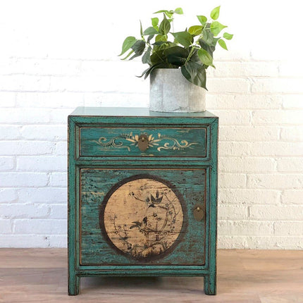 Vintage Asia Chinesisches Nachtkästchen Nachttisch "Aurora" - Art. 35191-10