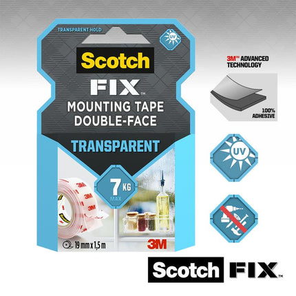 Scotch-FIX™ Transparentes doppelseitiges Montageband 4910C
